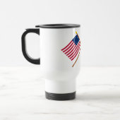 Crossed Betsy Ross en Gadsden Flags Reisbeker (Links)