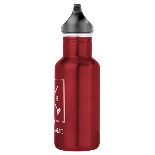 Crossed Brooms Curling Water Bottle - Gepersonalis Waterfles (Rechts)