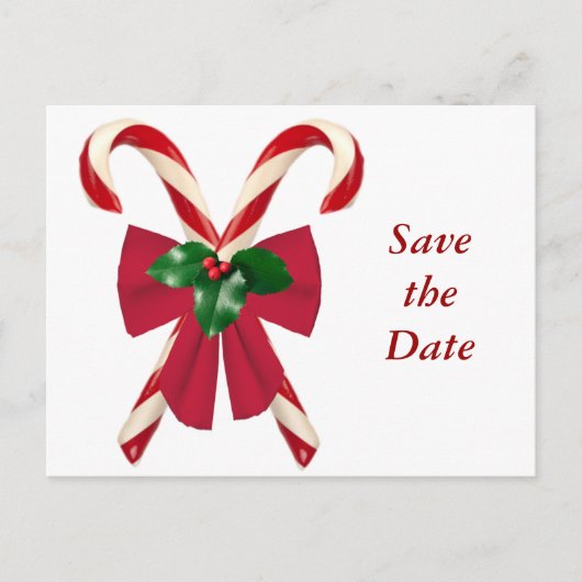 Crossed Candy Canes met Bow Briefkaart (Voorkant)