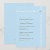 Crossed Corner Baptism/Christening Uitnodiging (Voorkant / Achterkant)