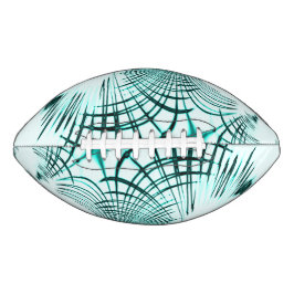 Crossed cyan aqua curved trace on light background american football