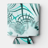 Crossed cyan aqua curved trace on light background blikjeskoeler (Voorkant)