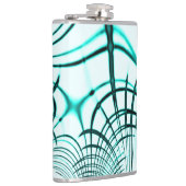 Crossed cyan aqua curved trace on light background heupfles (Rechts)