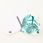 Crossed cyan aqua curved trace on light background notitieboek (Binnen)