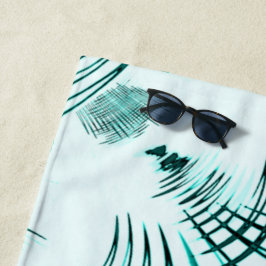 Crossed cyan aqua curved trace on light background strandlaken