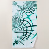 Crossed cyan aqua curved trace on light background strandlaken (Voorkant)