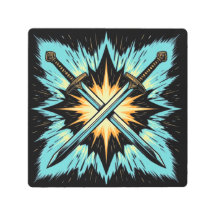 Crossed Fantasy Arrows with Glowing Energy – Dynam