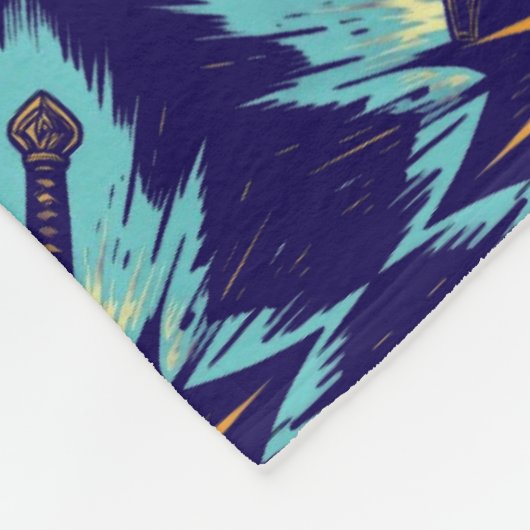 Crossed Fantasy Arrows with Glowing Energy – Dynam Fleece Deken (Hoek)