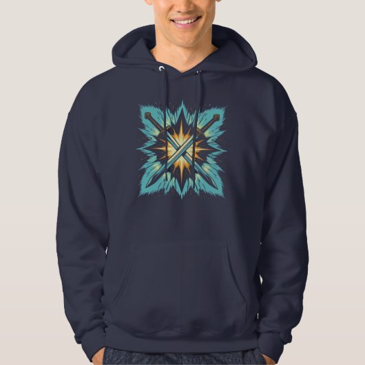 Crossed Fantasy Arrows with Glowing Energy – Dynam Hoodie (Voorkant)