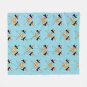 Crossed Fantasy Axes with Fiery Energy – Powerful  Fleece Deken (Voorkant (Horizontaal))