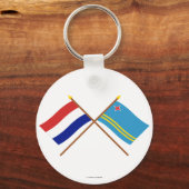 Crossed flags of Holland and Aruba Sleutelhanger (Voorkant)