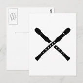 Crossed Flutes Briefkaart (Voorkant / Achterkant)