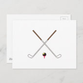Crossed Golf Clubs Briefkaart (Voorkant / Achterkant)