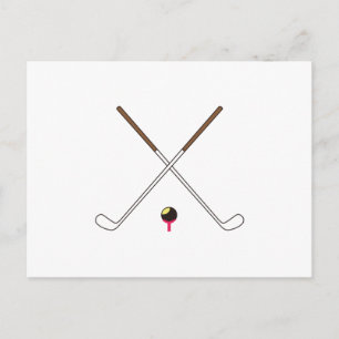 Crossed Golf Clubs Briefkaart