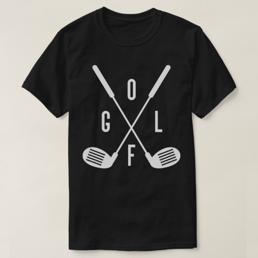 Crossed Golf Clubs For Golf Player T-shirt (Design voorkant)