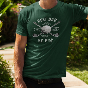 Crossed Golf Clubs & Golf Ball Beste vader bij par T-shirt
