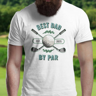 Crossed Golf Clubs & Golf Ball Beste vader bij par T-shirt