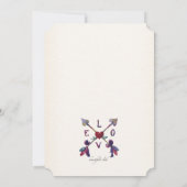 Crossed Love Arrows-uitnodiging Kaart (Achterkant)