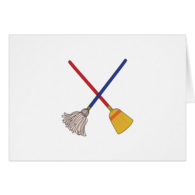 Crossed Mop & Broom (Voorkant Horizontaal)