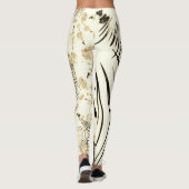 Crossed nut-brown curved sporten, light background leggings (Achterkant)