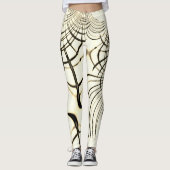 Crossed nut-brown curved sporten, light background leggings (Voorkant)