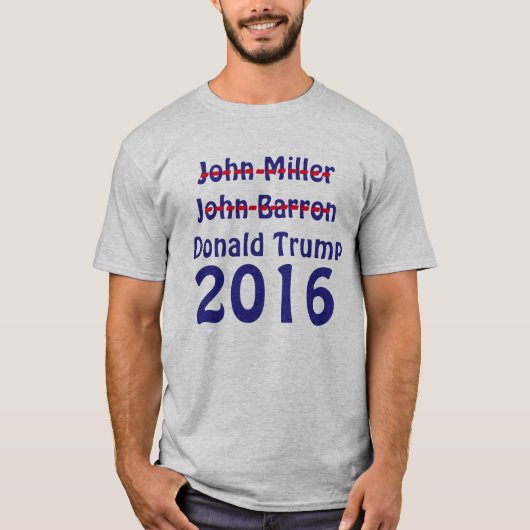 Crossed out John Miller en John Barron 2016 T-shirt (Voorkant)