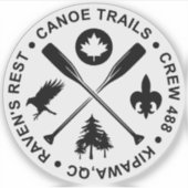 Crossed Paddles 2024 Sticker (Voorkant)