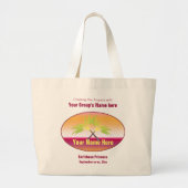 Crossed Palms Group Cruise Custom Grote Tote Bag (Voorkant)
