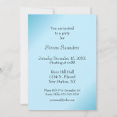 Crossed Pistols Blue Birthday Party Invitation Kaart (Achterkant)