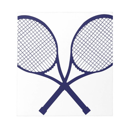 Crossed Rackets Silhouette Notitieblok (Voorkant)