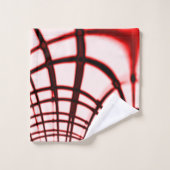 Crossed red curved sports on light background bad handdoek (Wasdoekje)