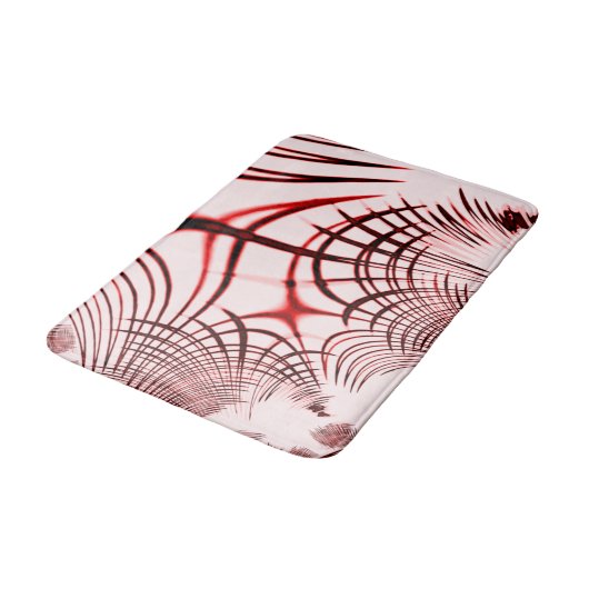 Crossed red curved sports on light background badmat (Gekanteld)