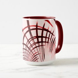 Crossed red curved sports on light background mok