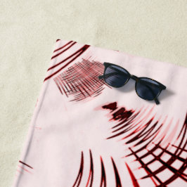 Crossed red curved sports on light background strandlaken