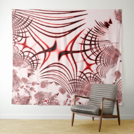 Crossed red curved sports on light background wandkleed