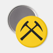 Crossed Rock Hammers Magnet (Voorkant / Achterkant)