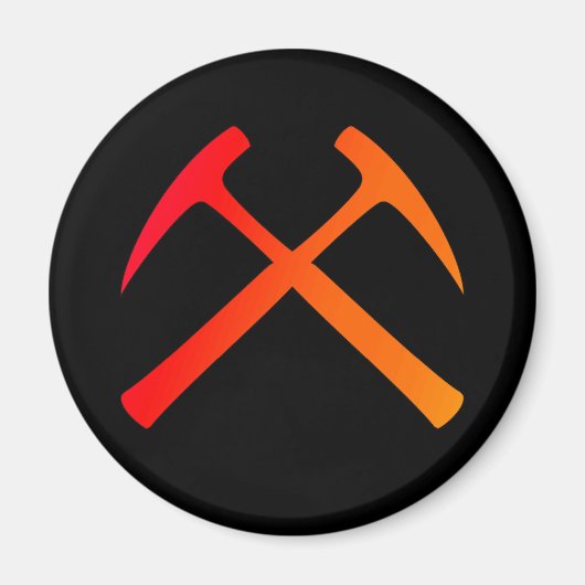 Crossed Rock Hammers Magnet (Voorkant)