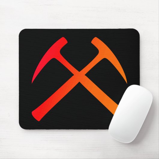 Crossed Rock Hammers Mousepad Muismat (Met muis)