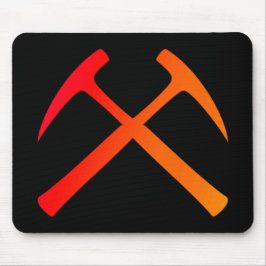 Crossed Rock Hammers Mousepad Muismat