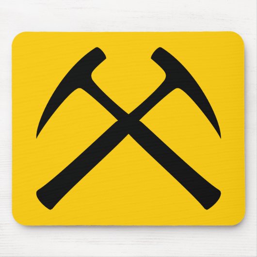 Crossed Rock Hammers Mousepad Muismat (Voorkant)