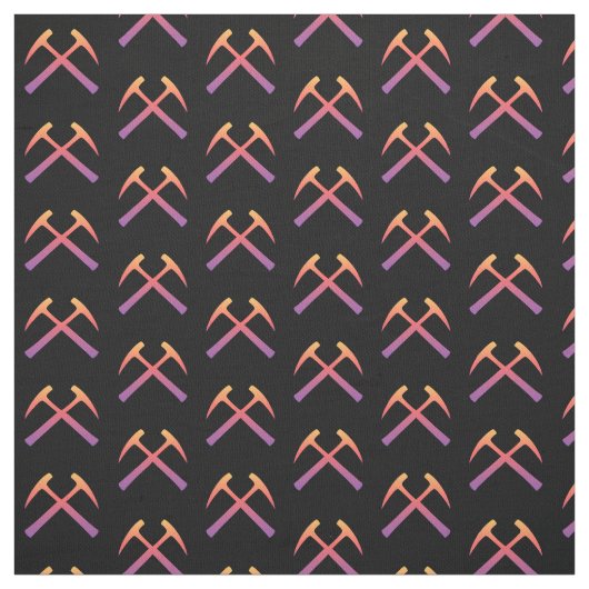 Crossed Rock Hammers Stof (Swatch)