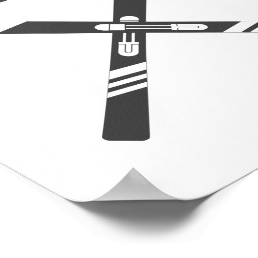 Crossed Ski Poster (Hoek)