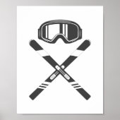 Crossed Ski Poster (Voorkant)