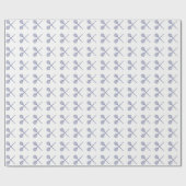 Crossed Squash Racquets Blue Cadeaupapier (Vlak)