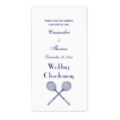 Crossed Squash Racquets Blue Etiket (Voorkant)