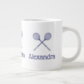 Crossed Squash Racquets Blue Grote Koffiekop (Rechts)