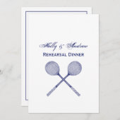 Crossed Squash Racquets Blue Kaart (Voorkant / Achterkant)