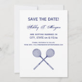 Crossed Squash Racquets Blue Kaart (Voorkant)