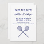 Crossed Squash Racquets Blue Kaart (Voorkant / Achterkant)