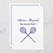 Crossed Squash Racquets Blue Kaart (Voorkant / Achterkant)